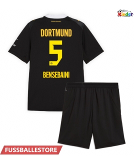 Günstige Borussia Dortmund Ramy Bensebaini #5 Auswärts Trikotsatzt Kinder 2026-27 Kurzarm (+ Kurze Hosen)